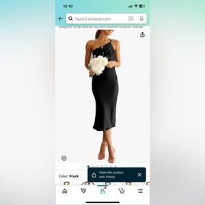 Black one Shoulder Dress worn once! Size Small perfect condition